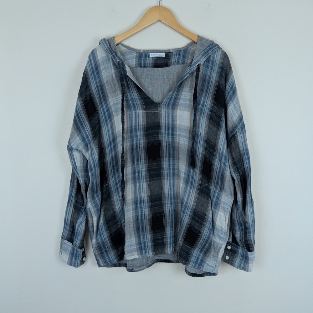 CP Shades x Free People Abbie Plaid Pullover Hoodie